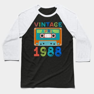 Funny April Vintage 1988 Gift Baseball T-Shirt